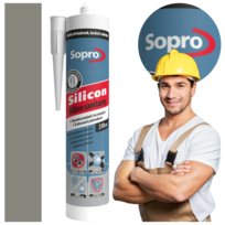 Silikon Sanitarny SOPRO Uszczelniający Grzybobójczy 310ml betonowo-szary 14