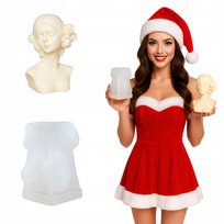 SILIKONOWA FORMA POPIERSIE FOREMKA DO ODLEWÓW ŚWIEC WOSKOWYCH GIPSOWYCH