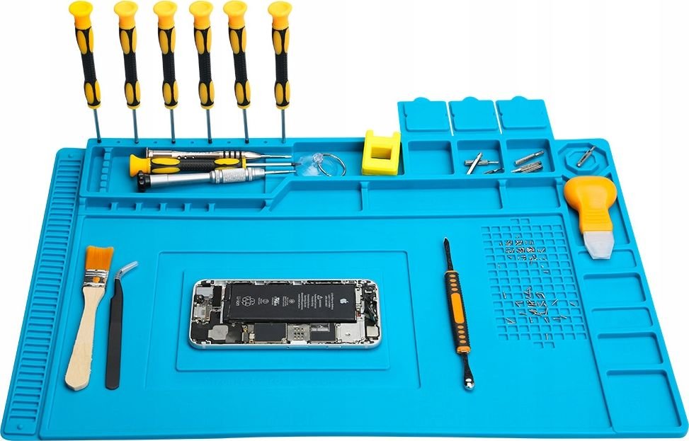 Фото - Аксесуари для інструменту Silikonowa mata lutownicza z organizerem 450 x 300mm