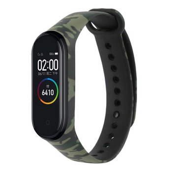 Silikonowa opaska BRADERS zamienna do Xiaomi Mi Band 4 / Mi Band 3 zielone moro - SmartGuard
