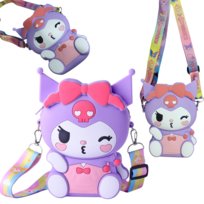 Silikonowa Torebka Kuromi Sanrio Z PASKIEM NA RAMIE ANIME KWAI STYL FIOLET