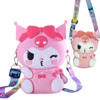 Silikonowa Torebka Kuromi Sanrio Z PASKIEM NA RAMIE ANIME KWAI STYLRÓŻOWA
