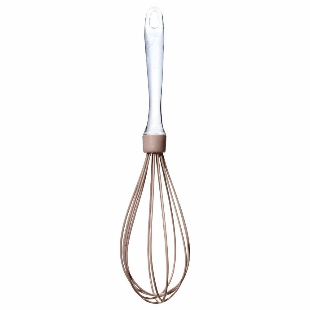 Silikonowa trzepaczka do jajek SECRET DE GOURMET, beżowa, 29x6x8 cm