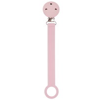Silikonowa zawieszka do smoczka - różowa gładka, Nattou