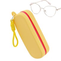 Silikonowe etui na okulary z poręcznym uchwytem ET-141C żółte