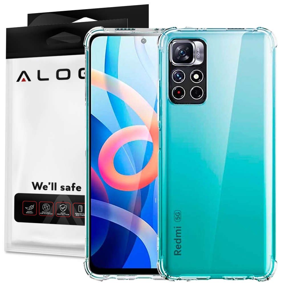 Silikonowe etui pancerne ShockProof Alogy do Xiaomi Poco M4 Pro 5G ...