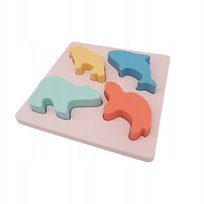 Silikonowe puzzle dla niemowlaków, dzieci, PUZZLE, KLOCKI, MONTESSORI