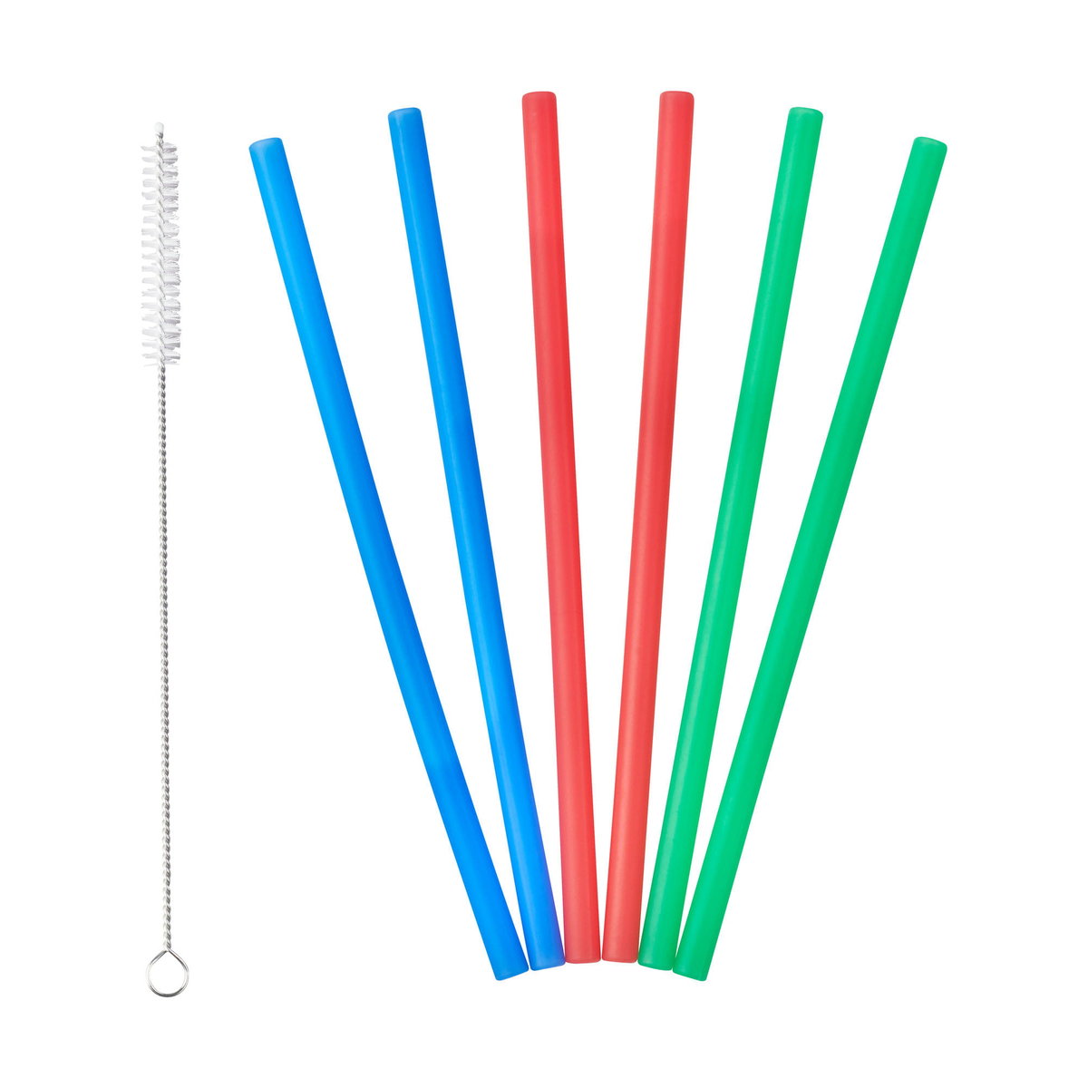 Silikonowe słomki do napojów, 6 szt., 20 cm / Lurch