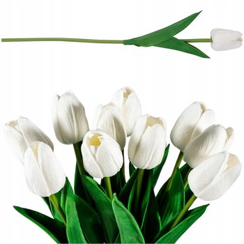 Silikonowe tulipany bukiet 10szt Jak żywe kwiaty ozdobne stroik Wielkanoc - Edibazzar