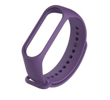 Silikonowy pasek do Xiaomi Mi Band 5/ Xiaomi Mi Band 6 - fioletowy - HEDO