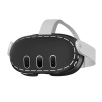 Silikonowy pokrowiec na gogle do Meta Quest 3 | Czarny Vortex Virtual Reality