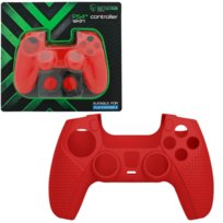 Silikonowy pokrowiec na pada Battletron PS5 CZERWONY Battletron