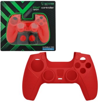 Silikonowy pokrowiec na pada Battletron PS5 CZERWONY - Battletron