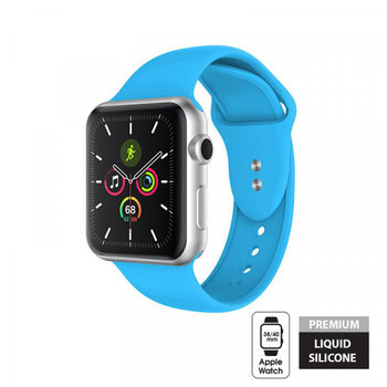 Silikonwy pasek LIQUID BAND do Apple Watch 38/40 mm, niebieski - Crong