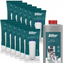Sillar odkamieniacz do ekspresu + 12x filtr do ekspresu Delonghi Dinamica