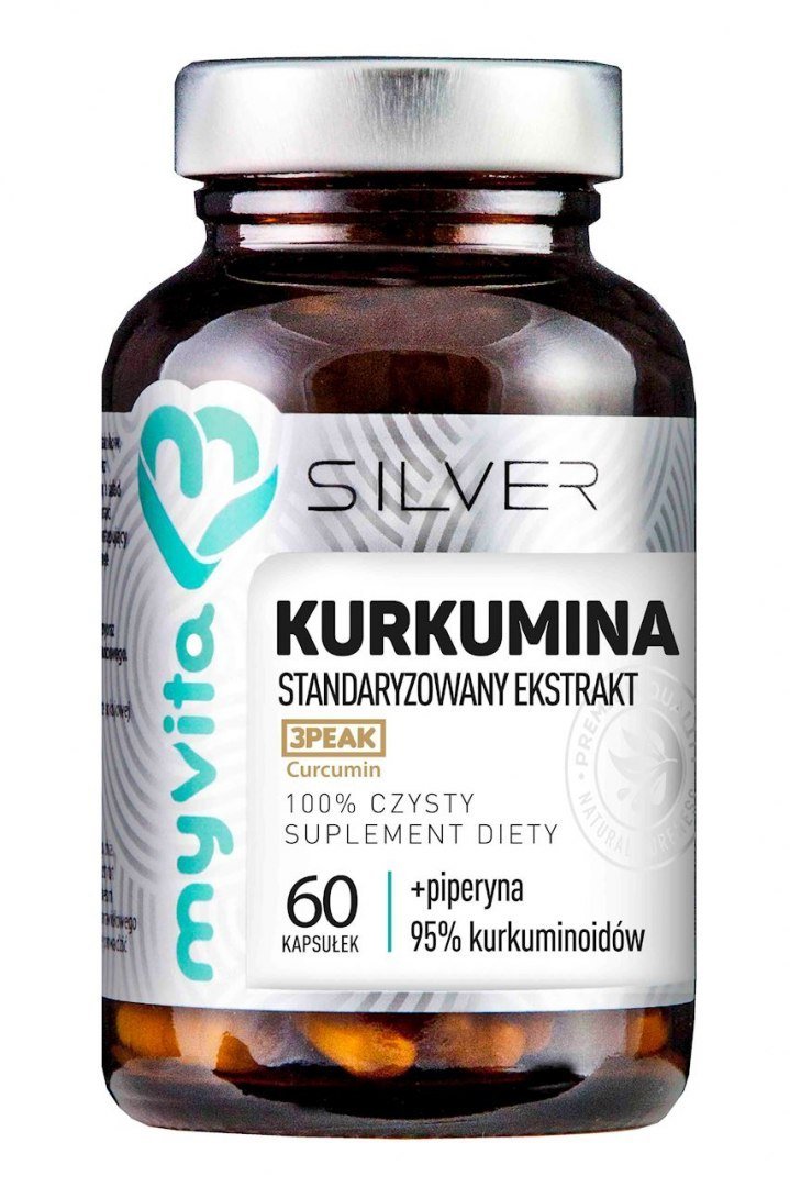Zdjęcia - Witaminy i składniki mineralne Suplement diety, SILVER 100 Kurkumina + Piperyna 60kaps. MyVita
