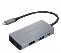 SILVER MONKEY HUB USB-C 4in1 ADAPTER 2x HDMI USB-A PD100W SMA212 SILVER MONKEY