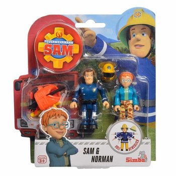 Simba Strażak Sam, 2 figurki Sam i Norman oraz akcesoria - Strażak Sam