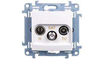 Simon 10 Gniazdo antenowe R-TV-SAT końcowe białe IP20 CASK.01/11 - KONTAKT-SIMON