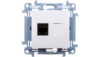 Simon 10 Gniazdo komputerowe pojedyncze RJ45 kat.5e białe C51.01/11 KONTAKT-SIMON