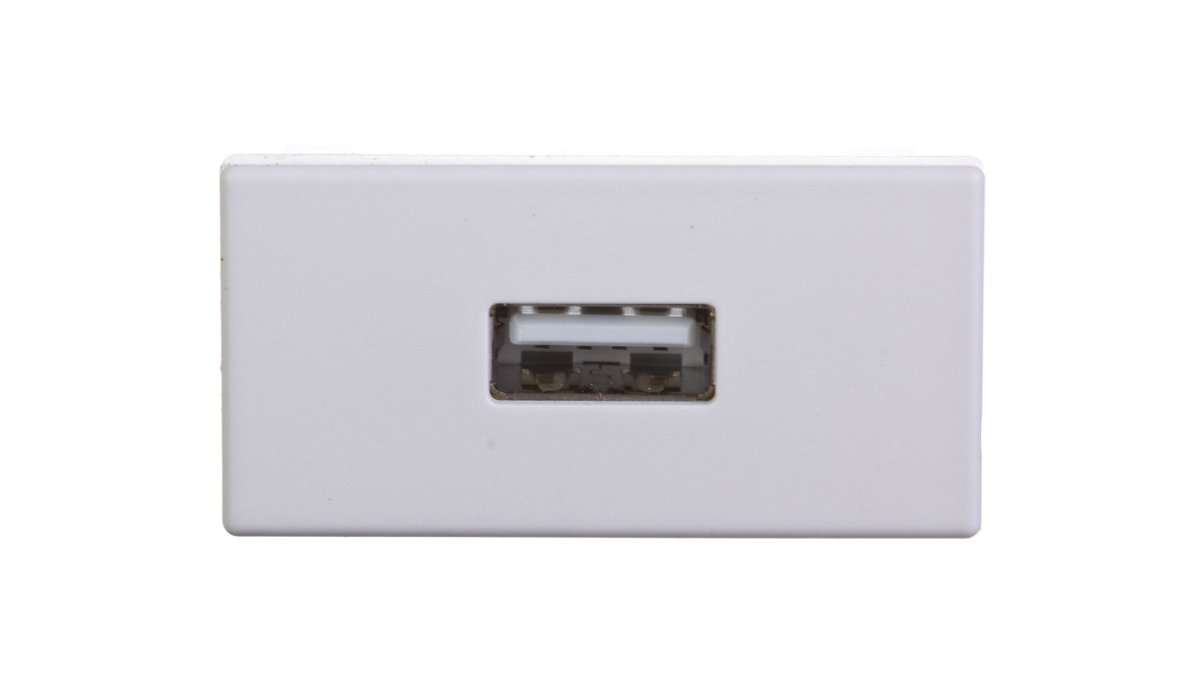 Фото - Вимикач Simon Connect Gniazdo K45/2 USB typ A żeńskie czysta biel K128B/9 
