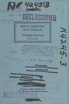 Simple Sabotage Field Manual U.S. Office of Strategic Services
