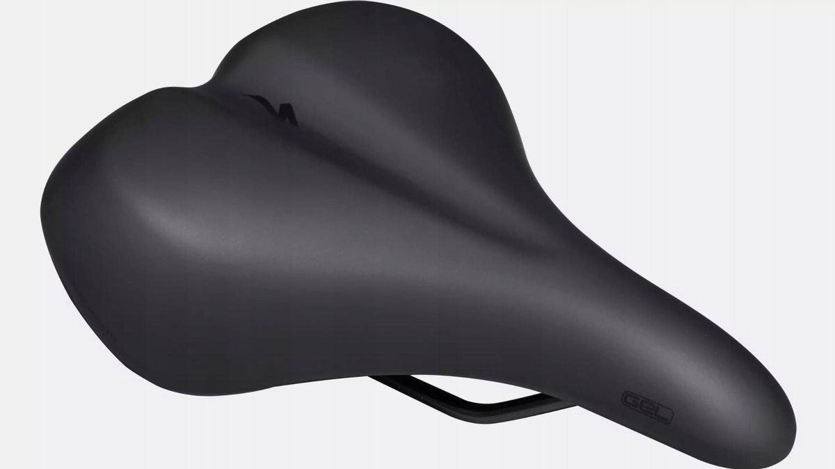Siège de selle de vélo noir blanc surpiqûres ergonomiques, confort de vélo, p