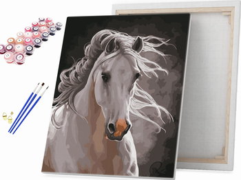 Siwy koń - Malowanie po numerach - Beliart