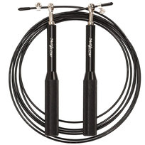 Skakanka aluminiowa z łożyskami PRO fitness - czarna S04