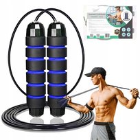 Skakanka Czarna Regulowana Linka 2,8 M