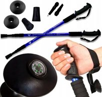 Skamvit, Kijki Nordic Walking teleskopowe, niebieski, 65-135 cm