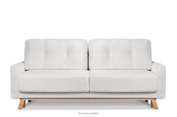 Skandynawska sofa w tkaninie baranek kremowa VISNA Konsimo - Konsimo