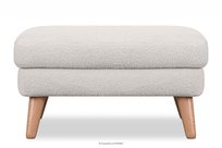 Skandynawski puf w tkaninie baranek biały TAGIO Konsimo