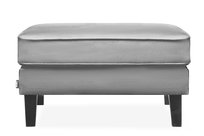 Skandynawski puf welurowy jasny szary TERSO