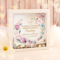 SKARBONKA 3D Prezent Komunijny DREAM FLOWERS