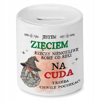 Skarbonka Dla Zięcia na Urodziny Imieniny Prezent z Nadrukiem ze Zdjęciem - PoliDraw