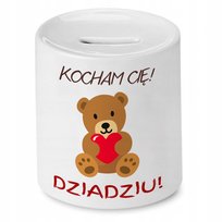 SKARBONKA DZIEŃ DZIADKA KOCHAM CIĘ DZIADKU! z Nadrukiem ze Zdjęciem