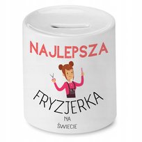 SKARBONKA FRYZJERA FRYZJERKI NAJLEPSZA NA ŚWIECIE z Nadrukiem ze Zdjęciem