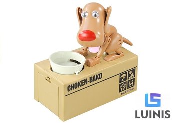 Skarbonka Pies Zjadający Monety Pieniądze Karmel - Import LEANToys
