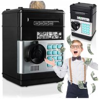 SKARBONKA SEJF BANKOMAT NA KOD PIN NA MONETY BANKNOTY DLA DZIECI WPŁATOMAT