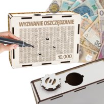 SKARBONKA WYKREŚLANA PREZENT CEL 10000 PERSONALIZACJA WYZWANIE OSZCZĘDZANIE