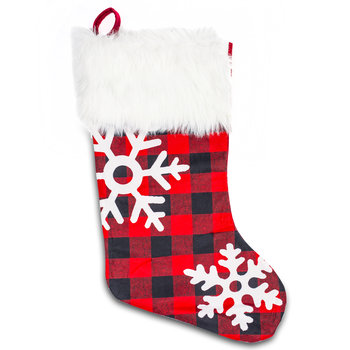 Skarpeta Świąteczna Śnieżynka Świąteczna Skarpeta Na Prezenty Mikołaja But Duża Wzór 1 - Zolta