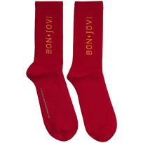 skarpetki BON JOVI - ORIGINAL LOGO (red)-40/45 ROCK OFF