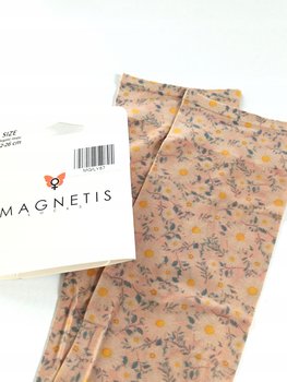 Skarpetki cienkie Lycra beżowe w kwiatki stokrotki Magnetis 20 den one size - Inna marka