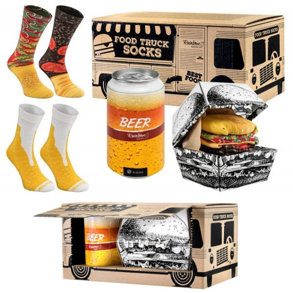 Skarpetki Damskie Męskie Na Prezent Na Urodziny Świąteczne Rainbow