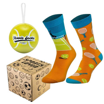 Skarpetki Damskie Męskie Na Prezent Na Urodziny Świąteczne Rainbow Socks Tennis Ball Dla Fanów Tenisa 2 Pary 36-40 - Rainbow