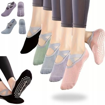 Skarpetki do Tańca Jogi Skarpetki Pilates Antypoślizgowe Zestaw 5 Par - Cozy Home
