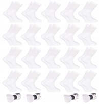 Skarpetki Frotte 20 PAR Bawełniane Grube Ciepłe Białe Moraj 43-45
