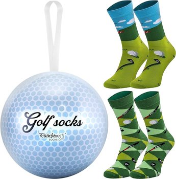 Skarpetki Golf Socks Ball Dla Miłośników Sportu Golfu Na Prezent Bawełniane Wysokie Wygodne Sportowe 47-50 - Rainbow