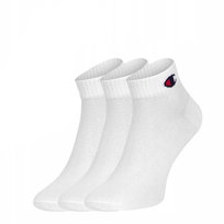 Skarpetki męskie Champion U20099WW001 3PK QUARTER SOCKS Białe Champion